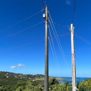 Trident composite pole storm hardening